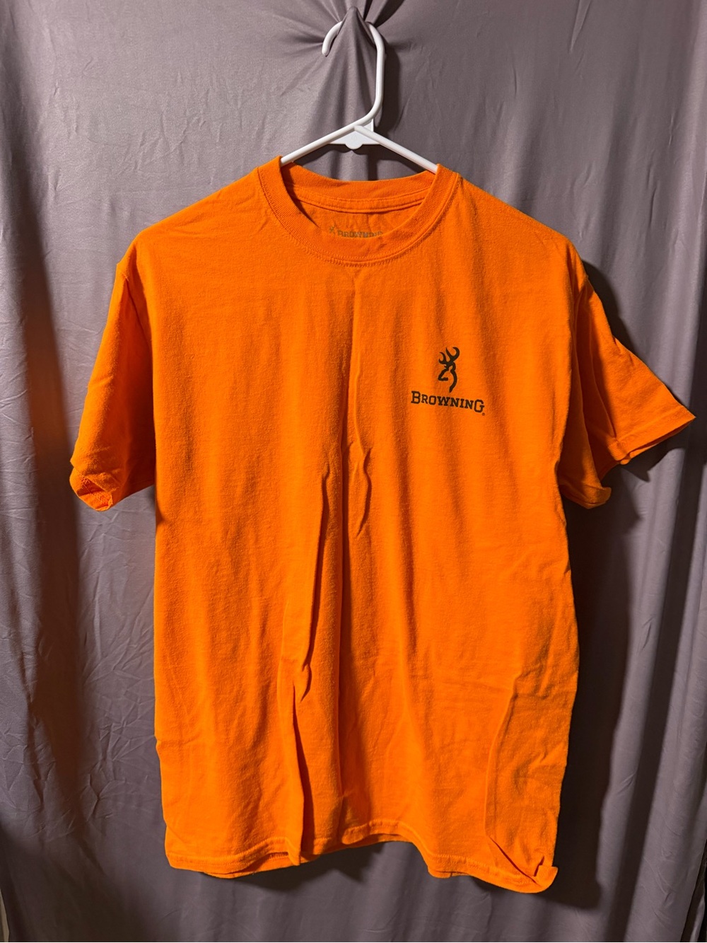 Browning Short-Sleeve Crewneck T-Shirt - Orange with Black Logo
